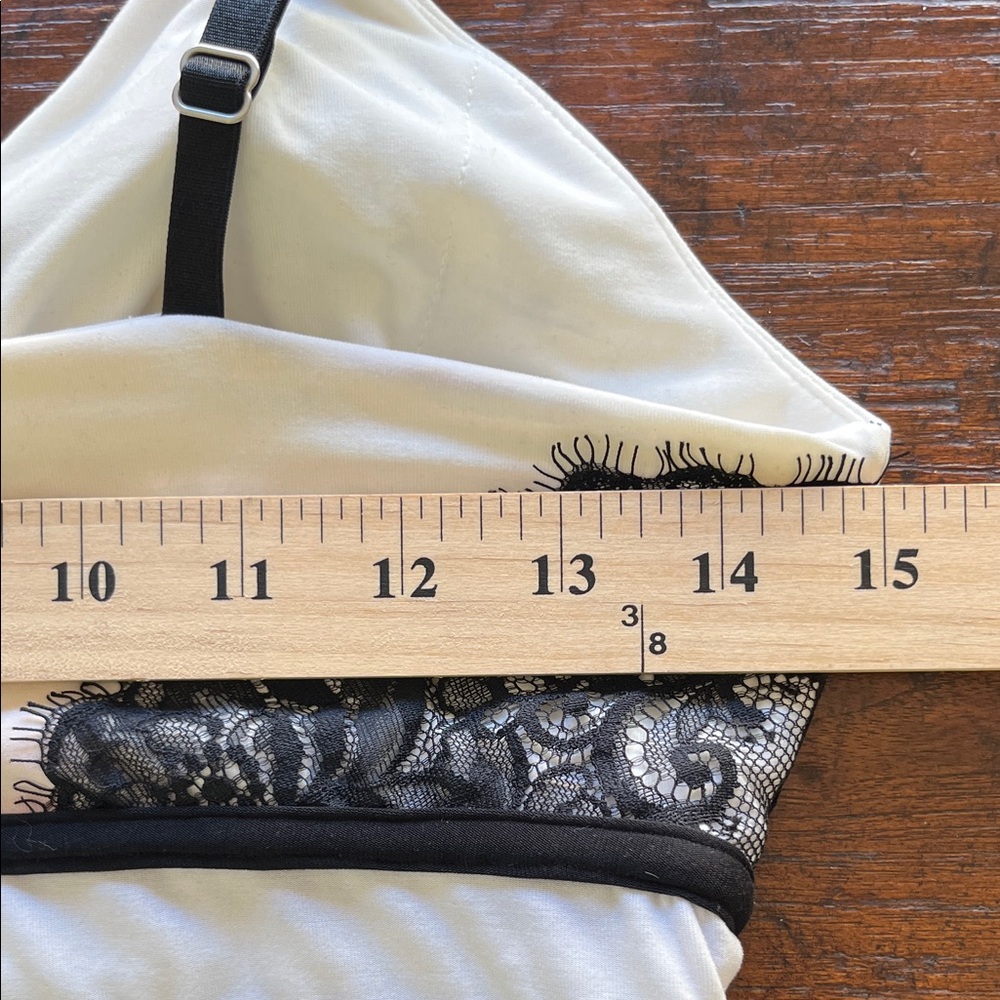 Soma Black and White w Lace and Jewel Detail Pajama Set Sz M - Picture 10 of 14